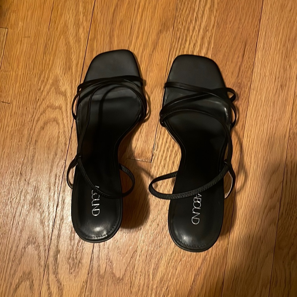 Strappy heels.